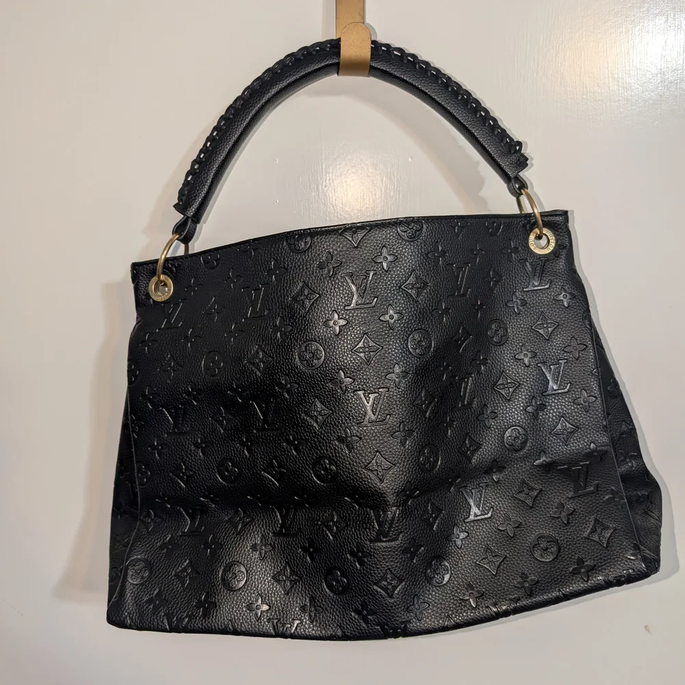 Louis Vuitton Black Embossed Leather Tote - Picture 4 of 6